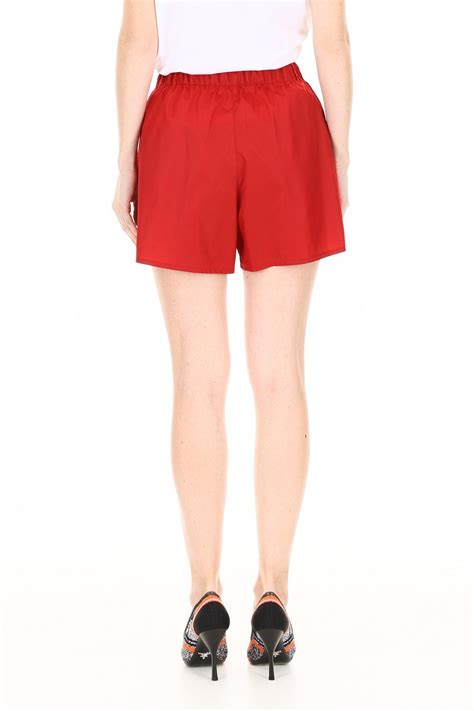 prada shorts red badge|prada shorts for women.